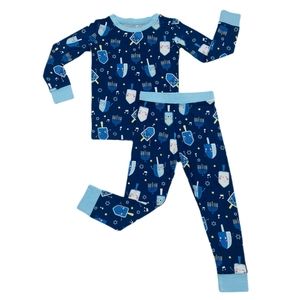 Little Sleepies 2T 2pc pajamas in Dancing Dreidels Hanukkah bamboo